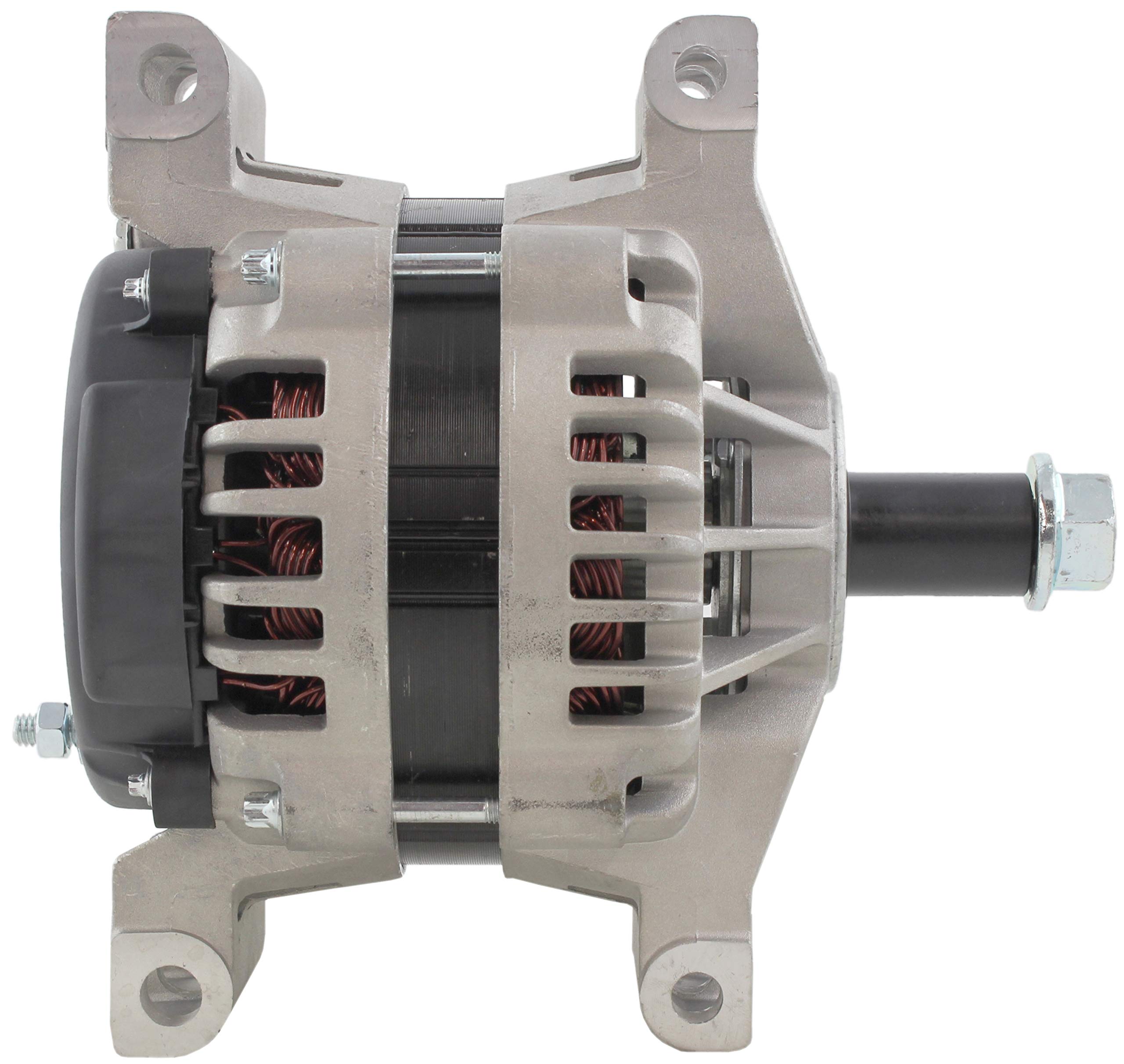 Delco Style 24V 70A Pad Mount Starter - Self-Excited Internal Regulator with Covered Plug & Internal Fan (No Pulley) - 5/16