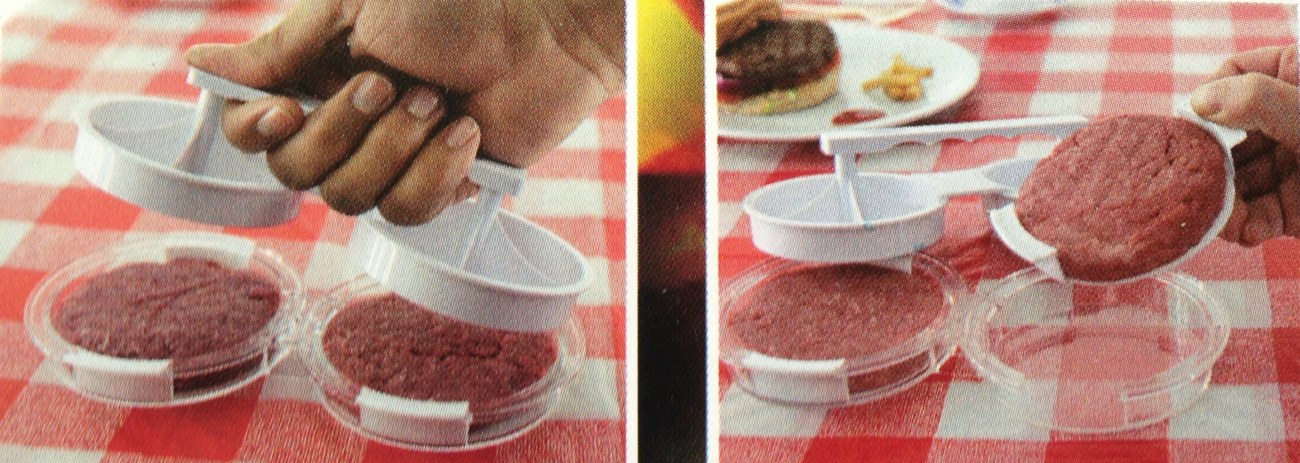 Double Mini Hamburger & Turkey Burger Press with Quick Release System - Perfect for BBQ, Picnics, and Home Cooking - Non-Stick Patty Maker for Juicy Burgers