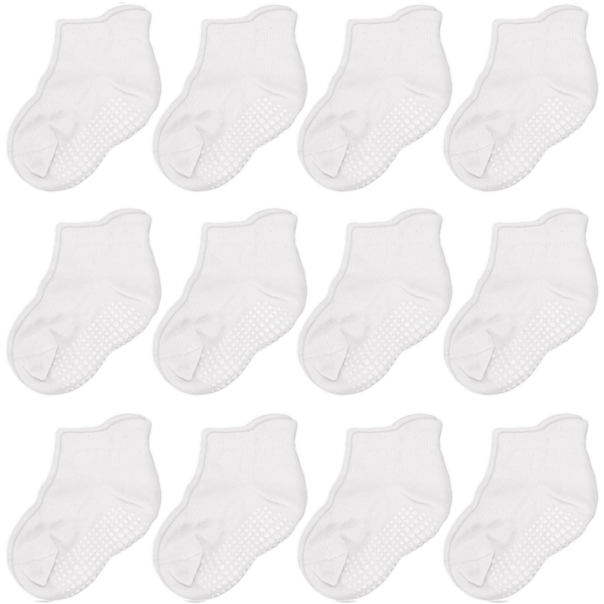 Non-Slip Baby Socks with Grips for Toddlers 12-36 Months - CozyWay Ankle Socks for Infants, Boys & Girls - Perfect for Playtime, Crawling & First Steps