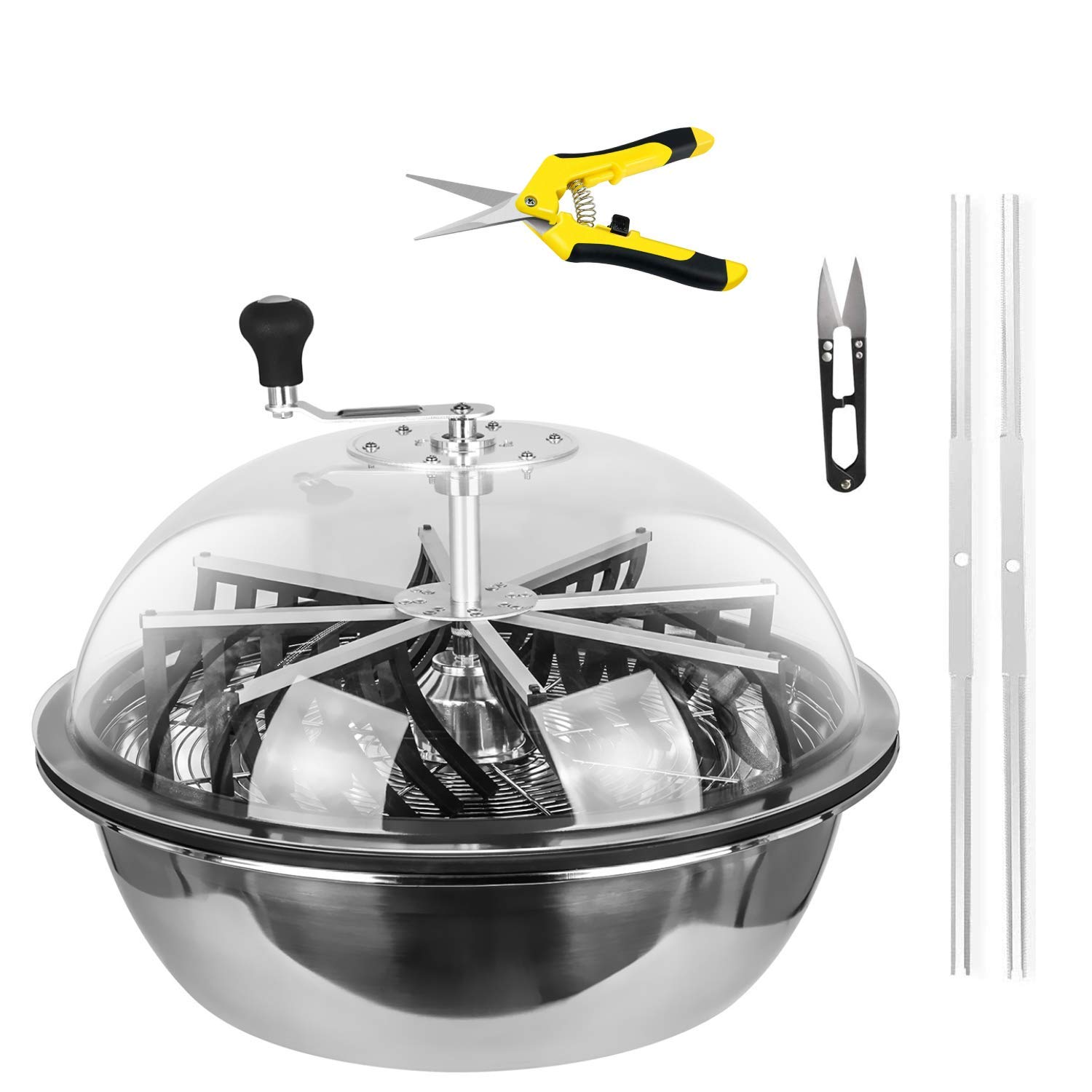 iPower 24-Inch Leaf Bowl Trimmer with Twisted Spin Cut - Upgraded Gears for Efficient Plant Bud & Flower Trimming - Includes 6.5