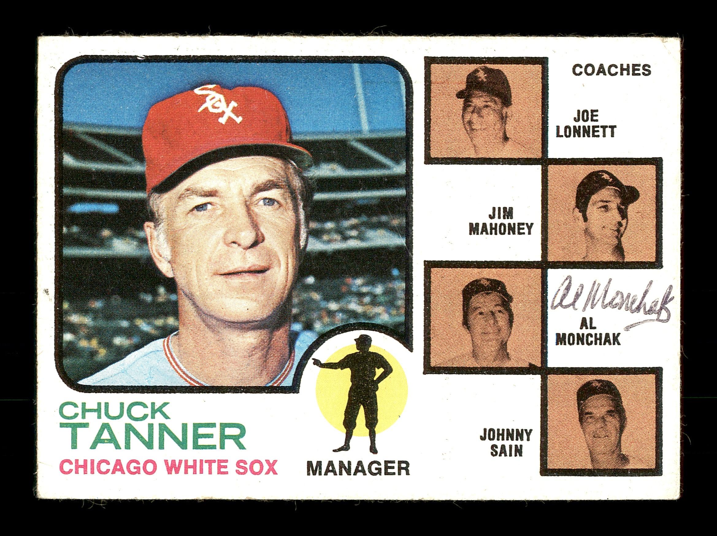 Alex Al Monchak Autographed 1973 Topps Baseball Card #356 - Chicago White Sox Coach - Limited Edition Collectors Item - Perfect for Baseball Memorabilia Fans and Sports Collectors