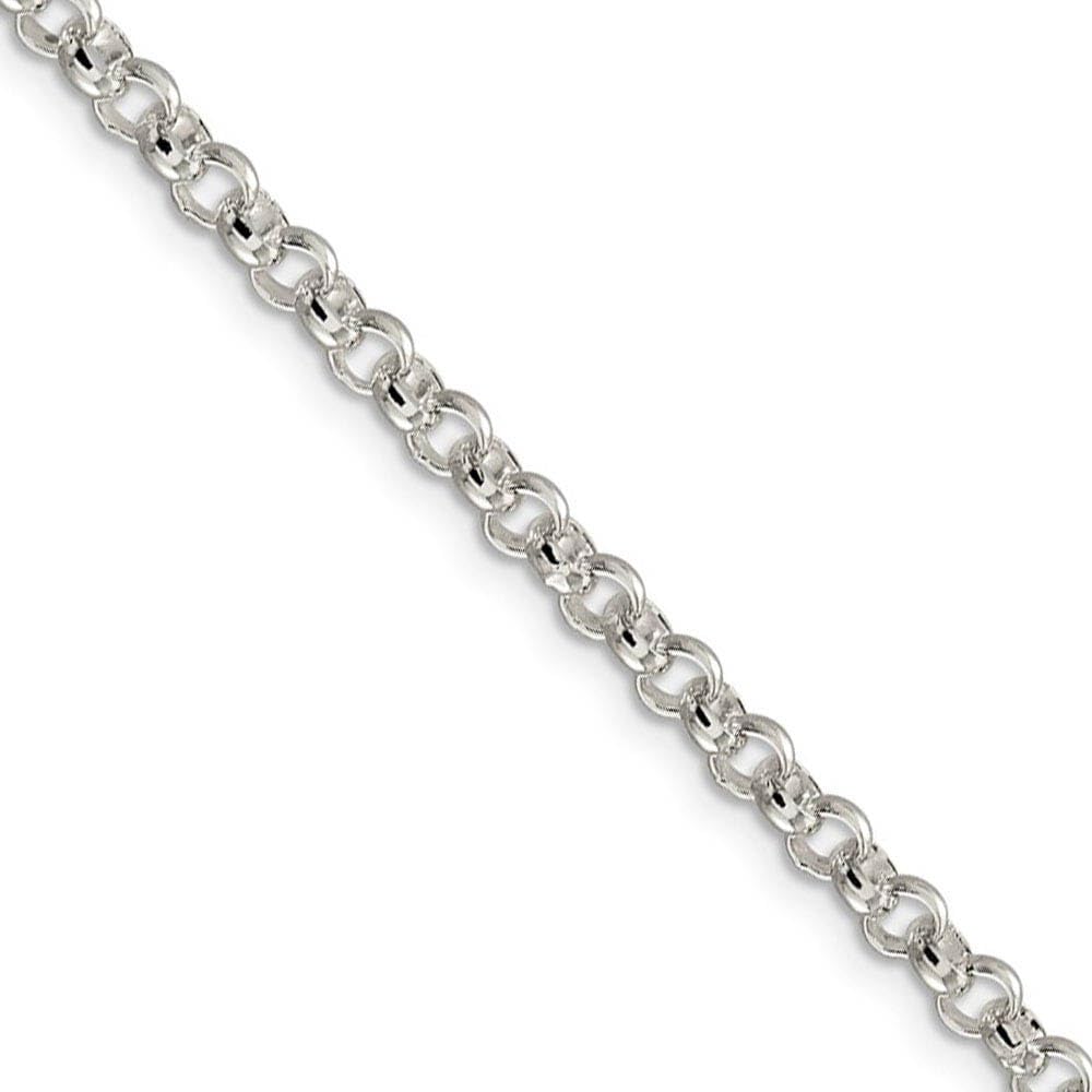 The Black Bow 4mm Sterling Silver Solid Rolo Chain Necklace - Perfect for Everyday Elegance and Special Occasions