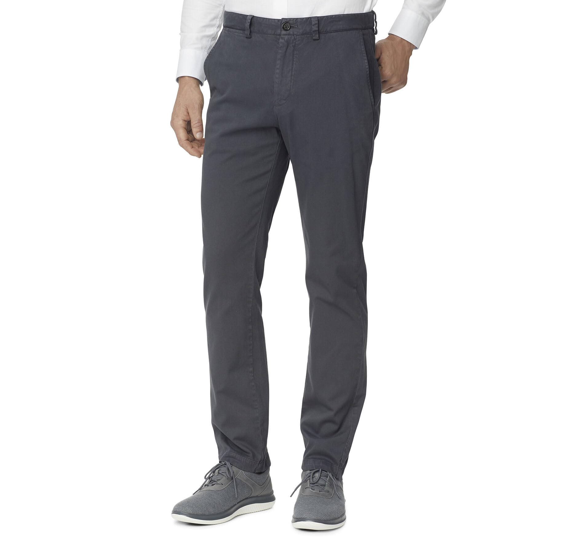 Johnston & Murphy Men's Washed Chinos Pants - Classic Slim Fit Casual Dress Pants for Work, Office & Business Travel | Comfortable & Stylish Men's Trousers