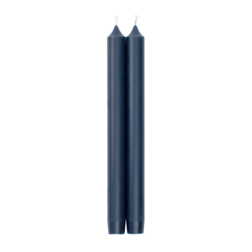 Premium Caspari 10-Inch Taper Candles - Dripless, Smokeless & Unscented - Marine Blue Set of 2 for Elegant Dining, Romantic Dinners & Home Decor