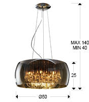 Argos 1/5/6Lt Crystal Ceiling Light Fixture - Chrome Finish Modern Chandelier for Living Room, Bedroom & Dining Room Lighting