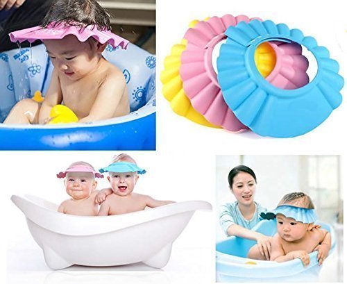 Glive's Baby Shampoo Bath Cap - Soft Waterproof Hair & Ear Shield for Infants, Toddlers & Kids - Perfect for Bath Time, Hair Washing & Shower Protection (1 Pack)