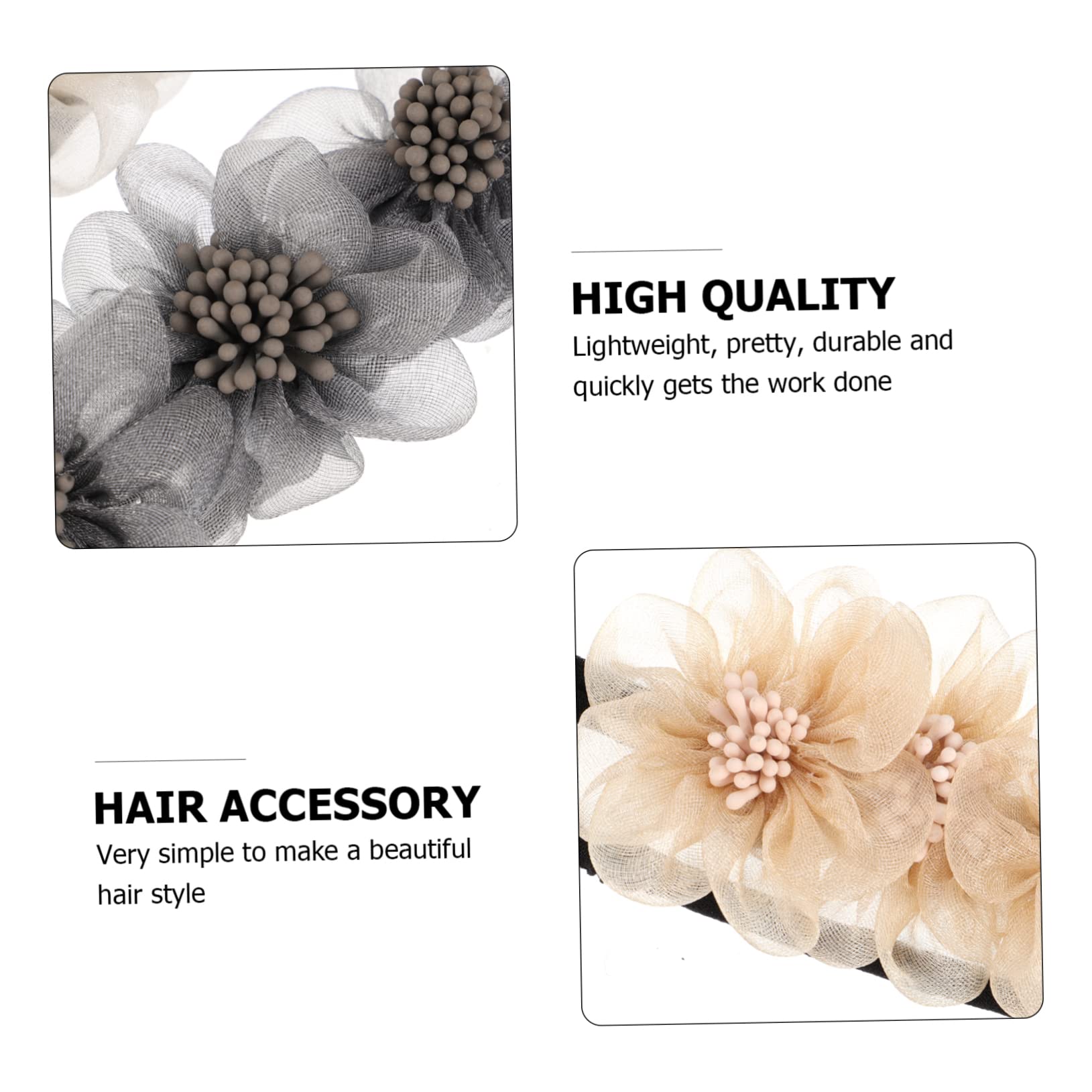 FOMIYES 6-Piece Hair Bun Maker Set - Donut Bun Maker with Flower Decor, Hair Accessories for Girls & Boys, Durable & Break-Resistant - Perfect for School, Parties & Everyday Styling