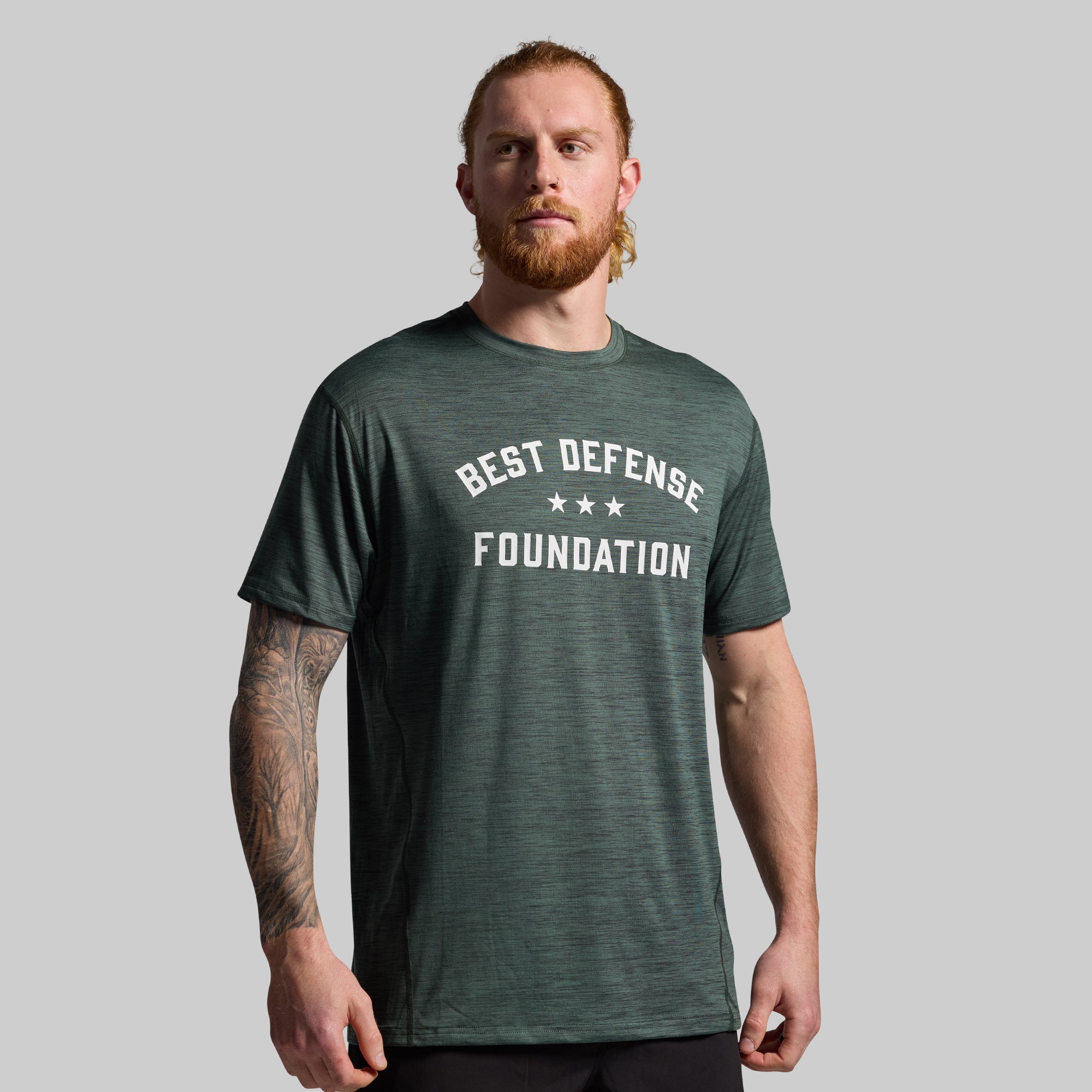 BDF Churchill Men's Athleisure T-Shirt - Comfortable Casual Tee for Gym, Workout & Everyday Wear (Evergreen)