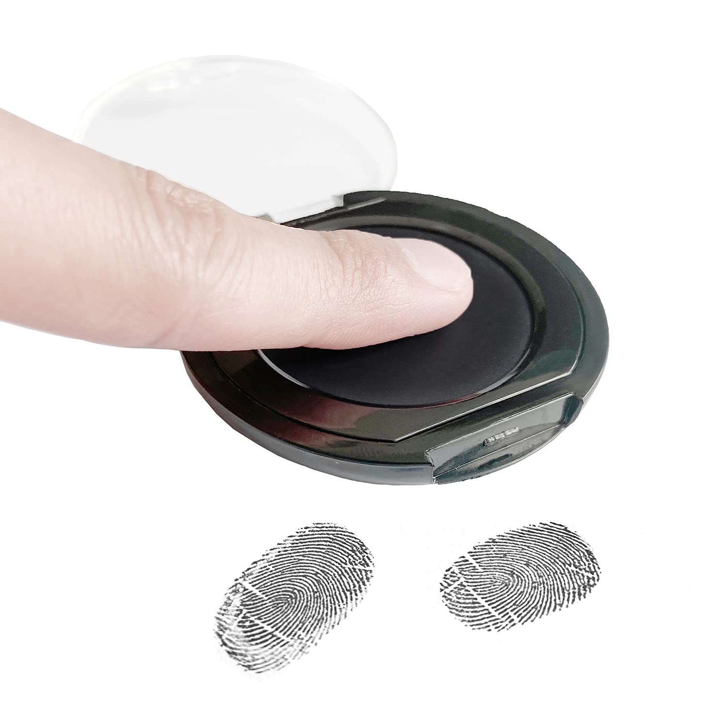Quick Drying Ink Thumbprint Pad - Black Fingerprint Identification Kit for Notarization, Banking & Legal Documents | Ideal for Offices, Banks & Government Agencies