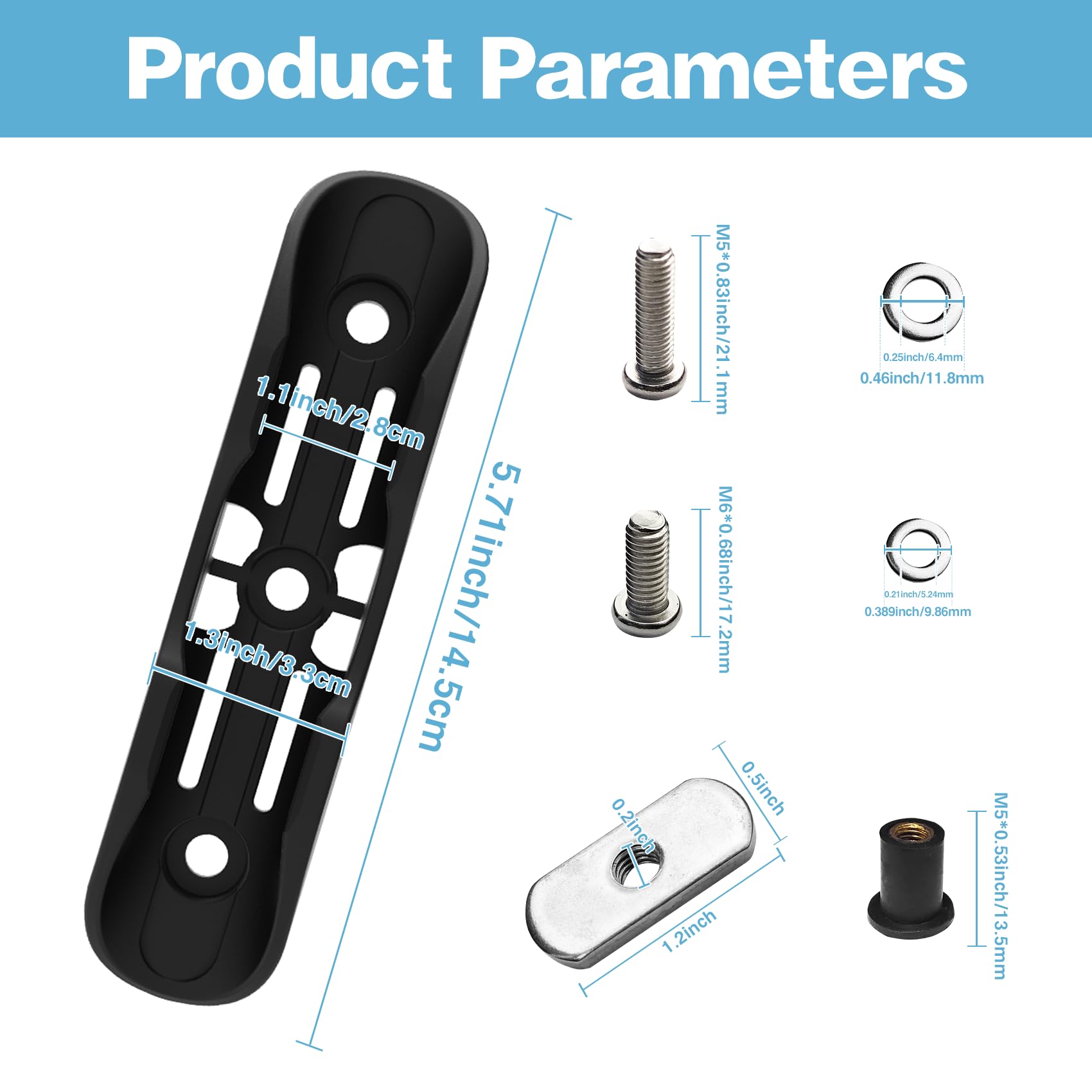 2-Piece Kayak Paddle Holder Set - Universal Track Mount Accessories for Standard Kayak Paddles & Oars - Durable Fishing Kayak Rail Mounts (Perfect for Kayak Fishing & Water Sports)