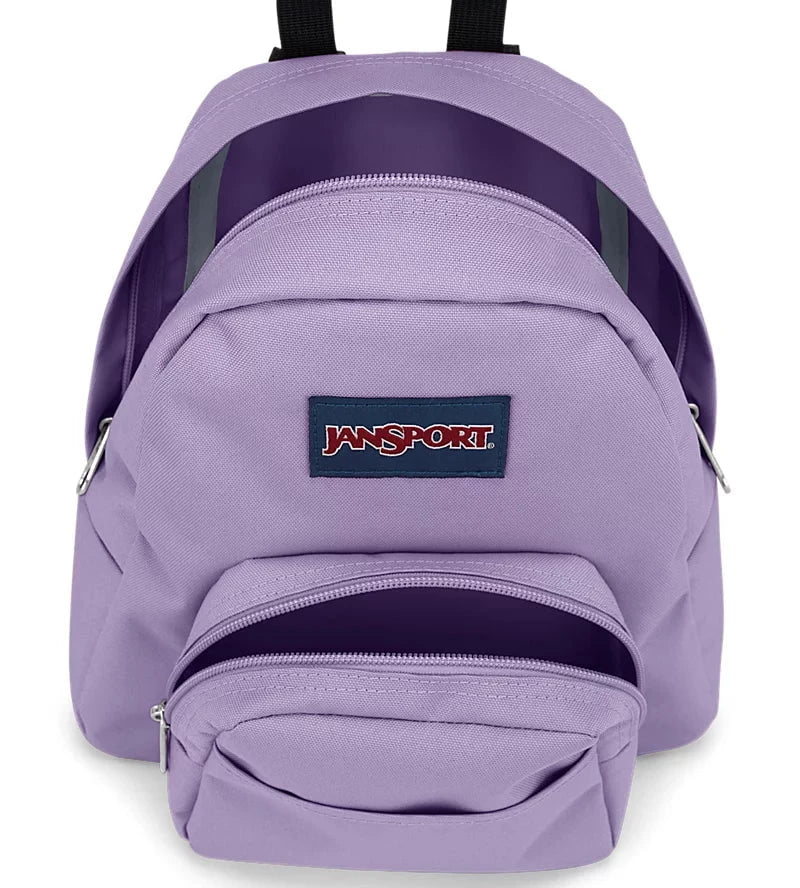 JanSport Half Pint Mini Backpack - Pastel Lilac | Lightweight School & Travel Daypack for Women & Teens | Perfect for College, Hiking & Everyday Use