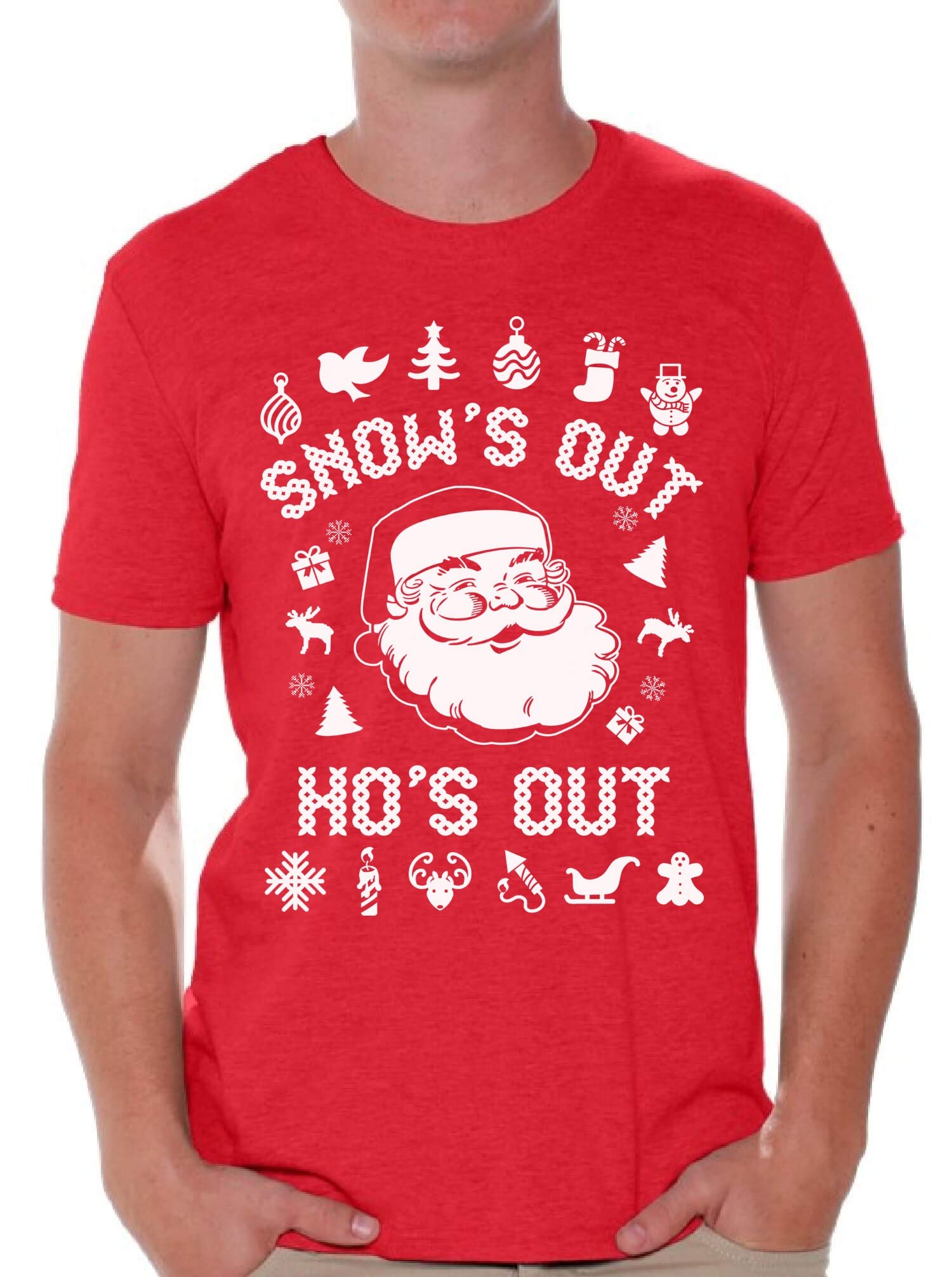 Funny Santa Claus Christmas T-Shirt for Men - Festive Holiday Novelty Graphic Tee - Perfect for Ugly Sweater Parties, Family Gatherings & Christmas Celebrations