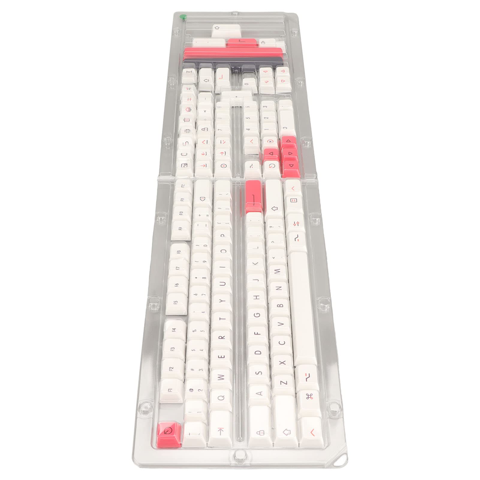 PBT Gaming Keycaps - Pink & White XDA Profile, Easy Installation for Mechanical Keyboards | Durable Thermal Sublimation, English Version | Perfect for Typing, Gaming & Office Work