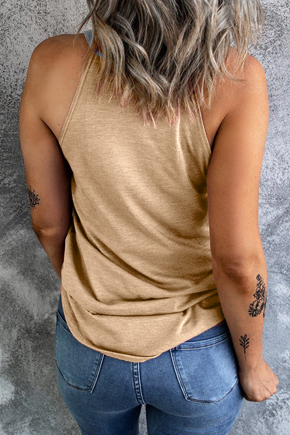 Rose Red Geometric Color Block Sleeveless Top for Women - Trendy Summer Casual T-Shirt - Perfect for Beach Outings, Date Nights & Street Style Fashion