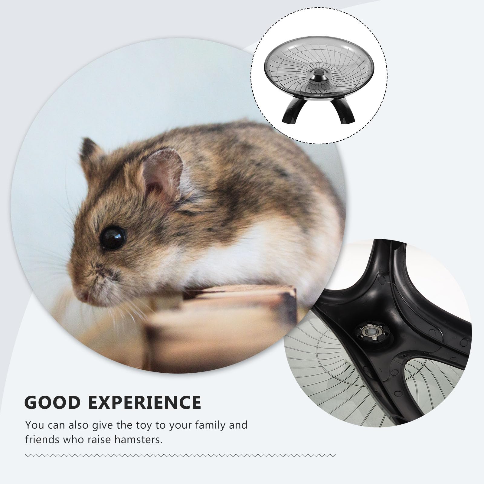 Super Silent Hamster Exercise Wheel - Flying Running Wheel for Hamsters & Guinea Pigs | Durable Small Pet Accessories for Cage & Playtime