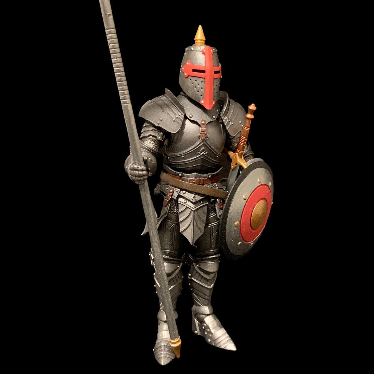 Mythic Legions: Army of Leodysseus Red Shield Soldier Action Figure - Collectible Fantasy Warrior for Display & Battles - Perfect for Collectors & Role-Playing Games (RPG)