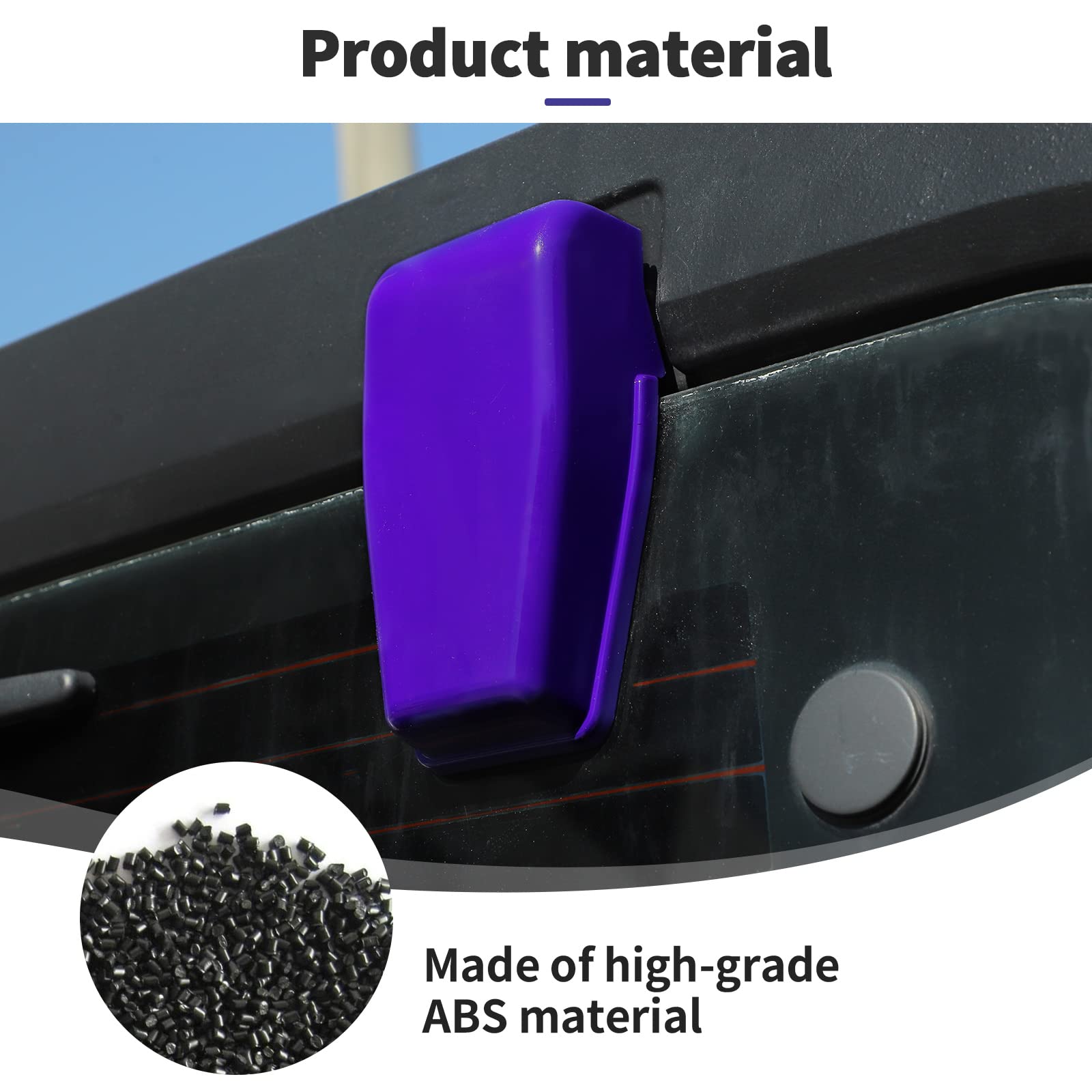 Jeep JK Rear Window Hinge Covers (Right & Left) - Tailgate Rear Door Hinge Protector for 2007-2018 Jeep Wrangler JK JKU - Exterior Accessories (Purple, 2-Pack) - Enhance Style & Protect from Scratches & Rust