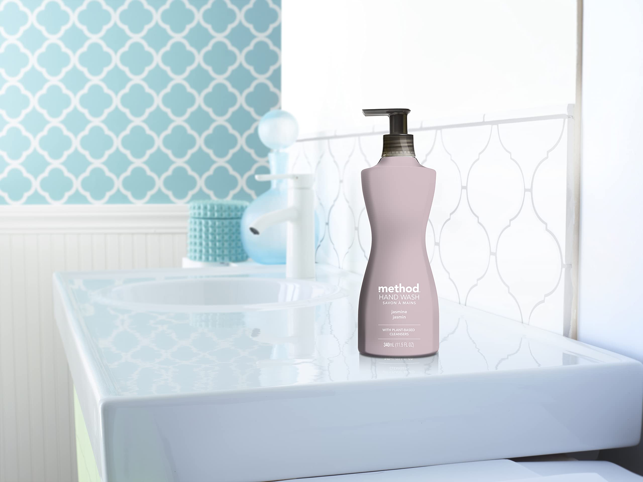 Method Gel Hand Wash - Jasmine Scent, Biodegradable Formula, 11.5 fl oz (Pack of 6) | Gentle & Eco-Friendly Hand Soap for Kitchen, Bathroom & Office Use