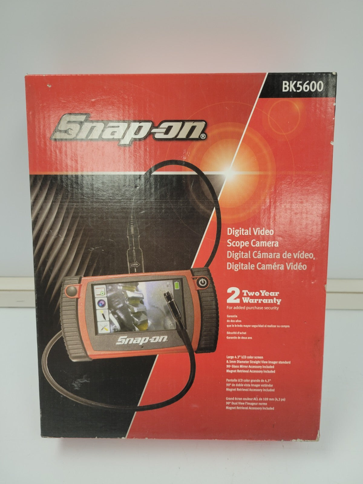 Snap-On BK5600 Digital Video Scope Camera - High Resolution Inspection Tool for Automotive, HVAC & Plumbing Diagnostics | Perfect for Mechanics & DIY Repairs