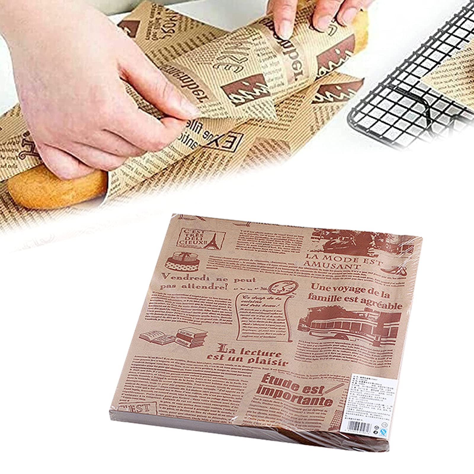 Non-Stick Parchment Baking Paper - 100 Sheets (6.3x6.3 Inches) | High Temp Resistant, Waterproof & Greaseproof | Perfect for Baking, Cooking, Grilling, Air Frying & Steaming | Ideal for Cookies, Cakes, Roasts & Meal Prep