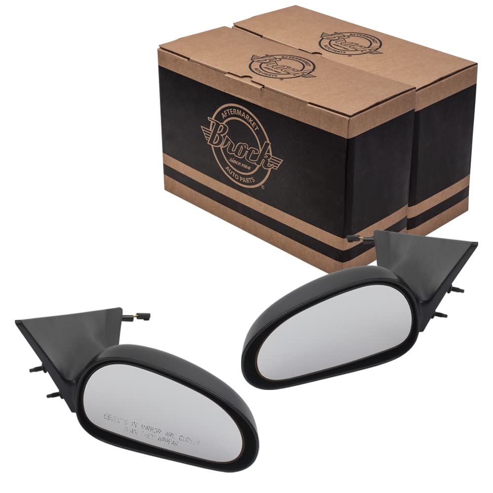 1999-2004 Mustang GT Base Mach I Bullitt Power Side View Mirrors - Textured Driver & Passenger Replacement Mirrors for Enhanced Visibility & Safety | Perfect for Street Driving, Car Shows & Daily Commutes