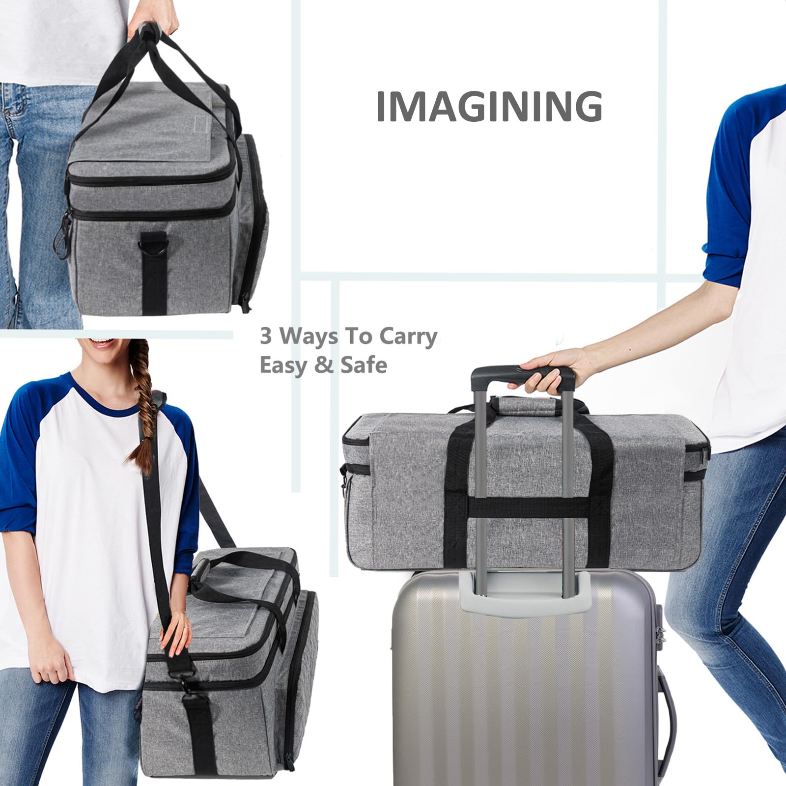 Premium Cushioned Carrying Case Bag for Cricut Maker 3/Maker, Explore Air 2/Explore 3 - Durable Organizer for Cricut Accessories & Tools - Perfect for Crafting, Travel, and Storage