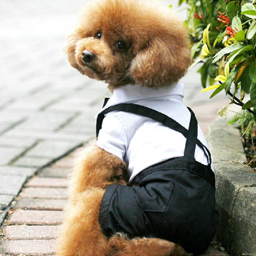 Dog Formal Wear Bow Tie Outfit - Stylish Pet Costume for Parties & Events