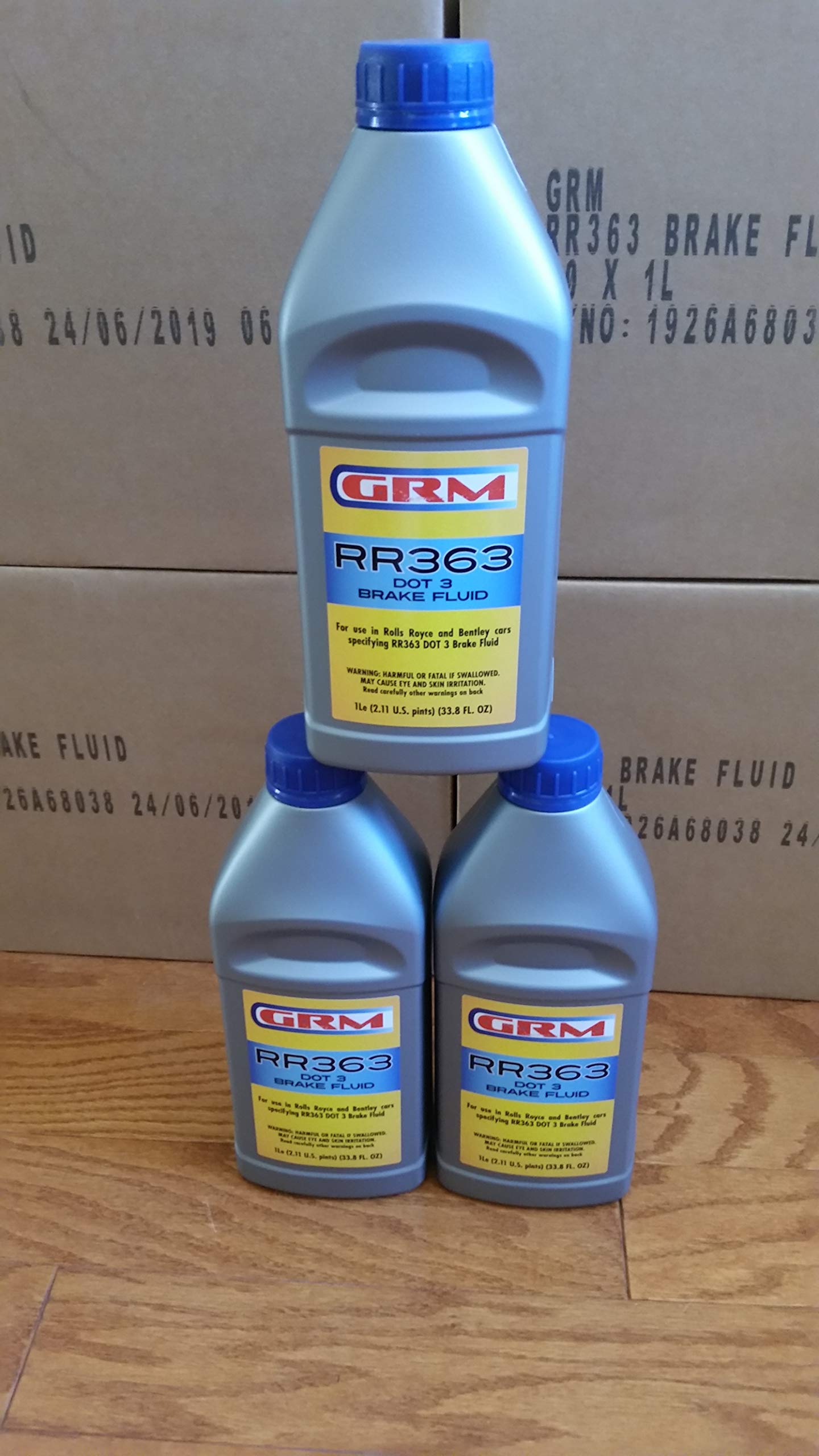 RR363 Heavy Duty Brake Fluid - 10 Pack of 1 Liter Bottles for High Performance Cars, Trucks & Motorcycles | DOT 4 Synthetic Formula for Extreme Temperatures & Stop-and-Go Traffic
