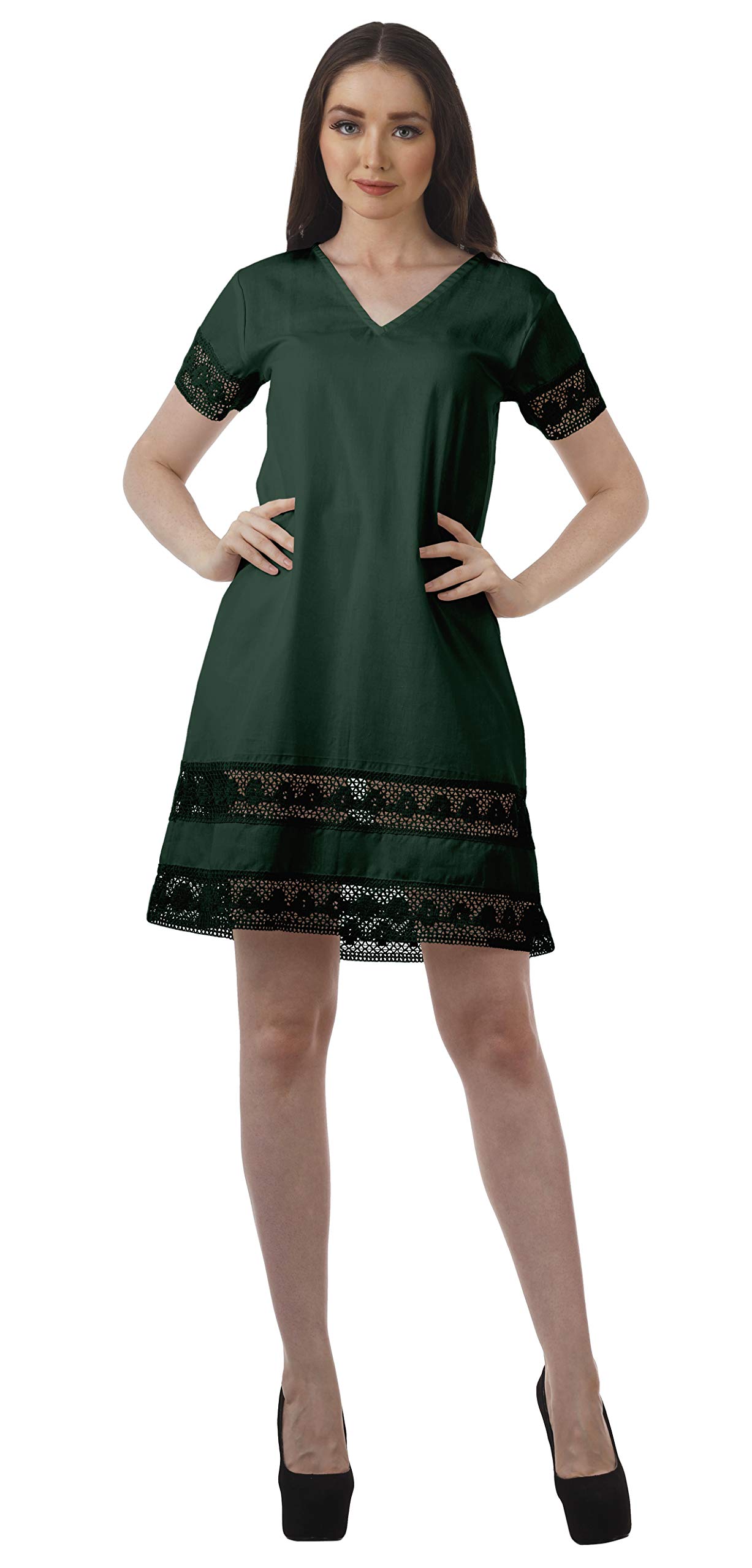 Plus Size Women's Cotton Beach Dress - Comfortable & Breathable Summer Outfit for Ladies | Perfect for Vacation, Pool Party & Casual Wear