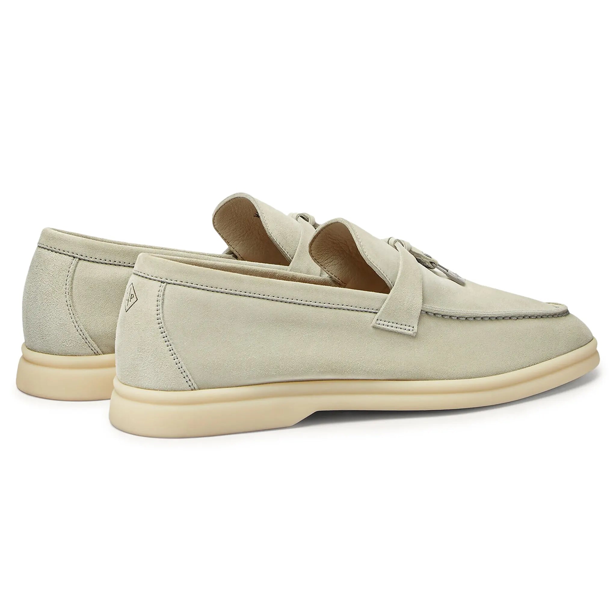 Loro Piana Summer Charms Suede Deep Ice Loafers - Premium Italian Luxury Slip-On Shoes for Women, Comfortable Casual Loafers for Summer Outfits, Beach Vacations & Stylish Office Wear