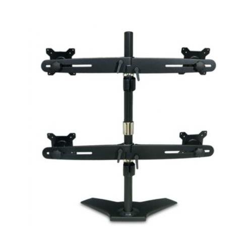 Planar Quad Monitor Stand - Heavy Duty 26.5lb Capacity - Holds 4x 24