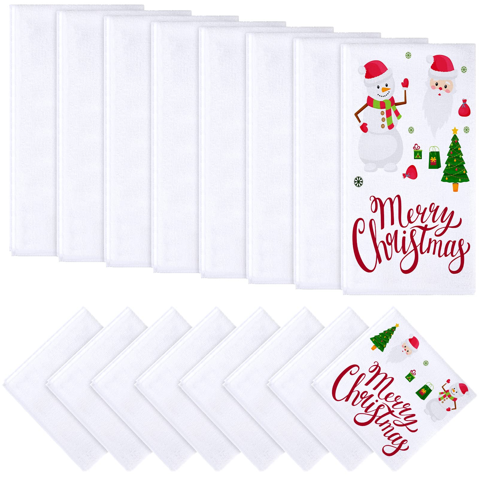 Premium Sublimation Blank Towels - DIY Microfiber Kitchen & Dish Towels Set - 16