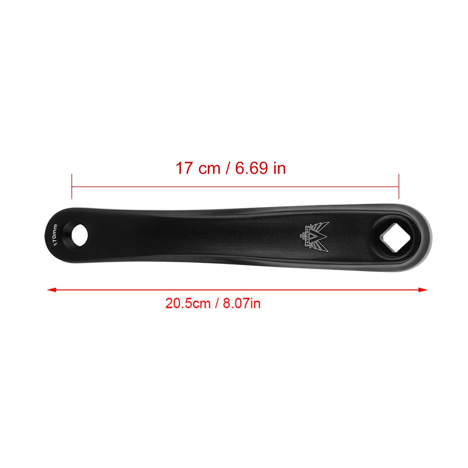 170mm Bike Crank Arm - Aluminum Alloy Left Side Single Chain Bicycle Crank Replacement for Smooth Riding & Easy Installation