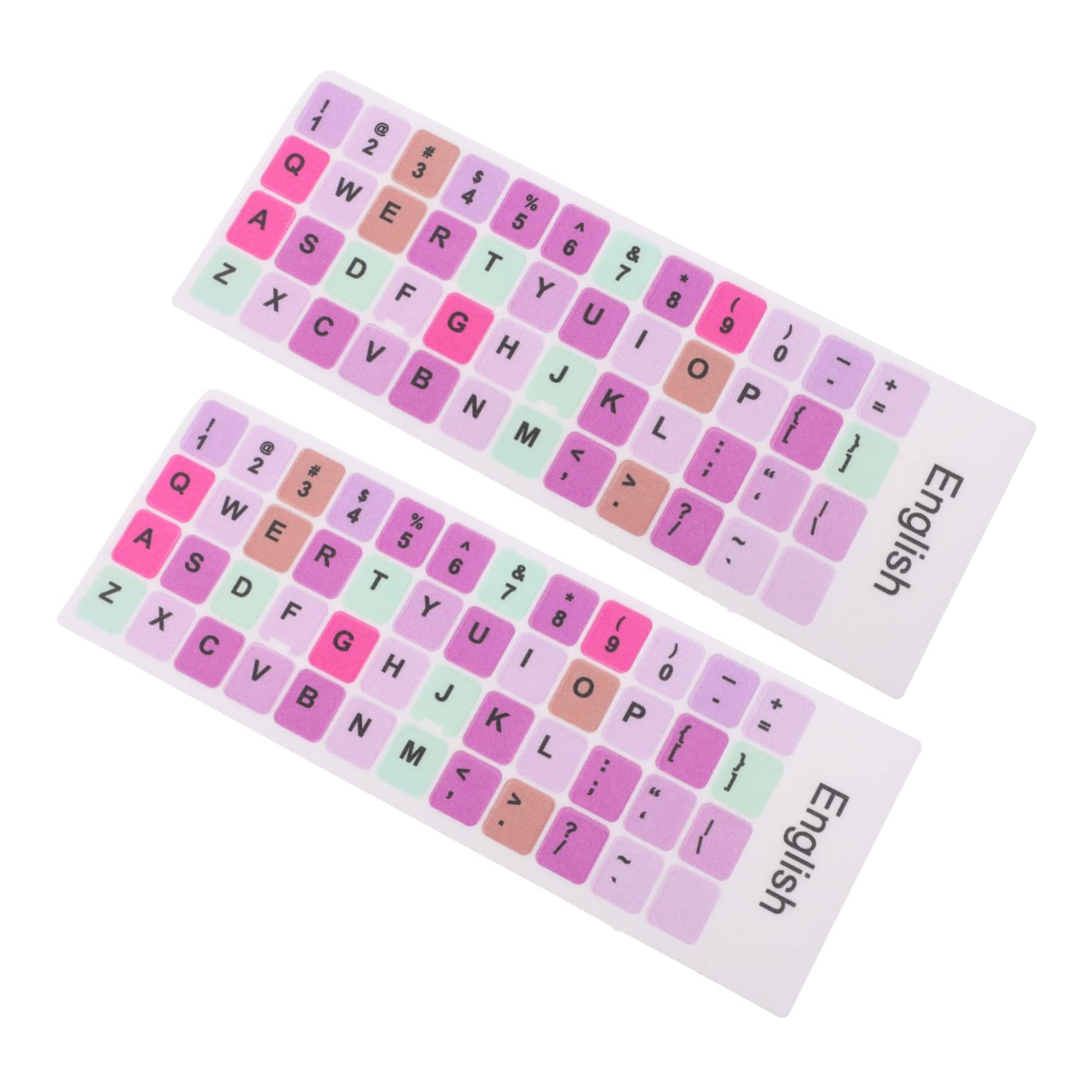 Lurrose 2-Pack Laptop Keyboard Protector Film - Waterproof, Anti-Scratch Keyboard Cover Stickers with English Letters for MacBook, Dell, HP (Perfect for Office, Travel & Coffee Shop Use)