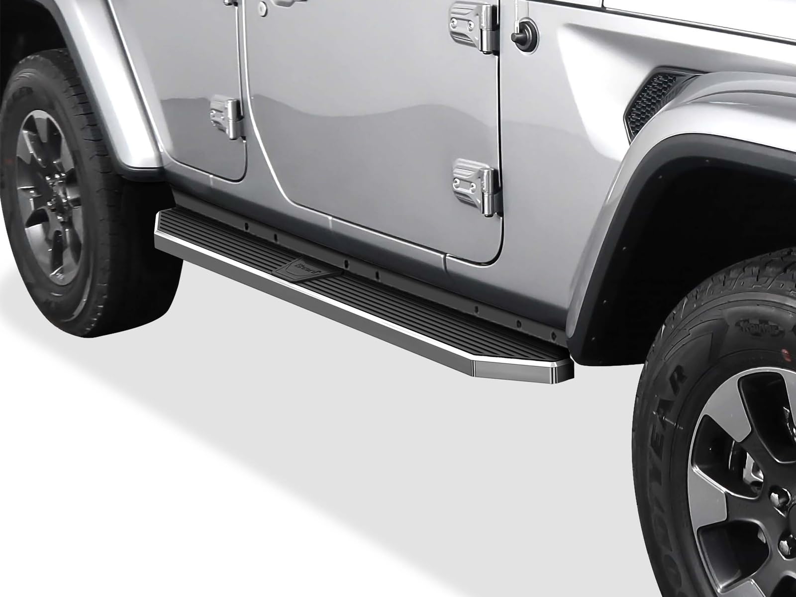 APS 6in 304 Stainless Steel Polished Running Boards Side Steps for Jeep Wrangler JL 2018-2025 4-Door (Including 4xe Models) - Easy Installation, Durable Off-Road Protection - Perfect for Adventure & Daily Driving