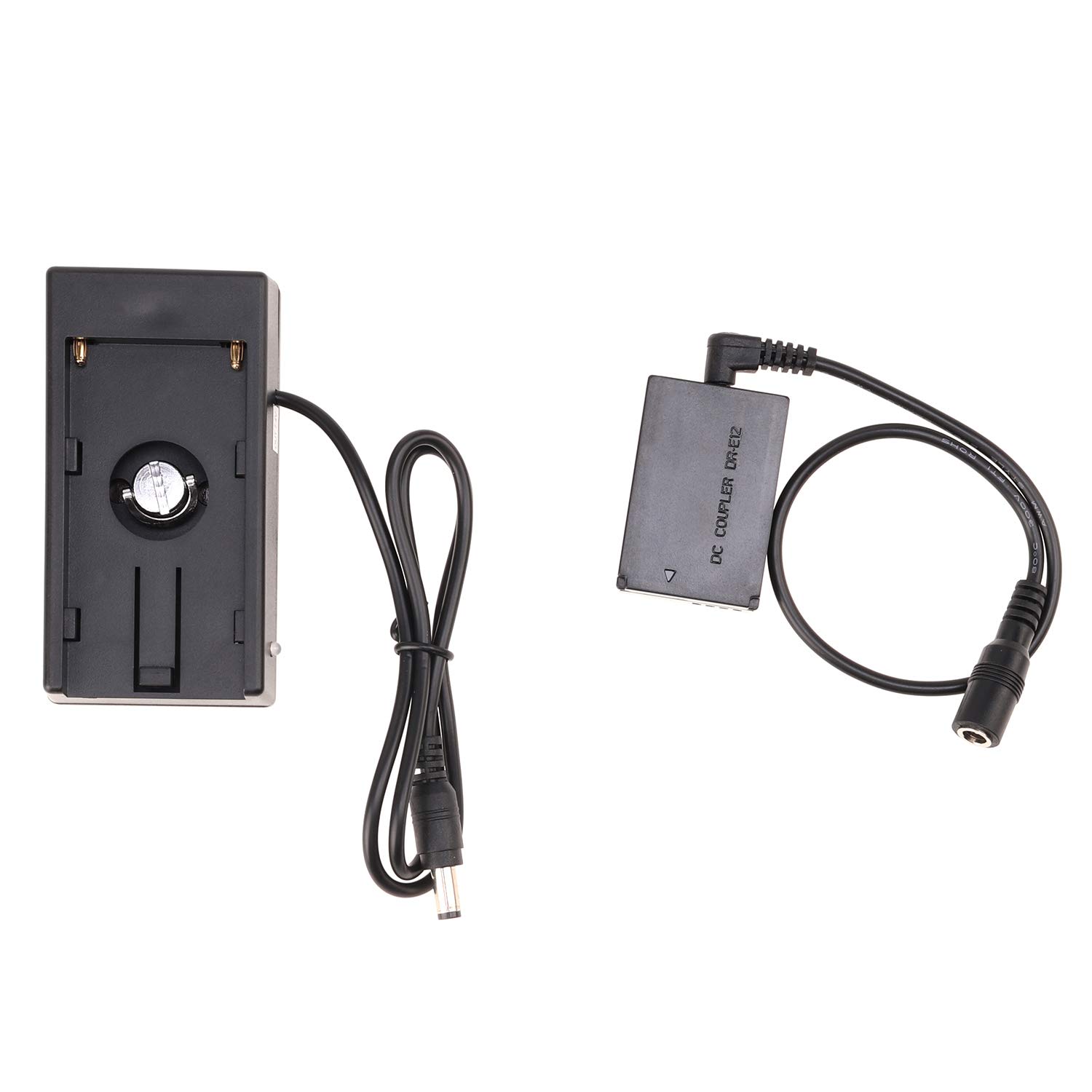 Canon EOS M Series LP-E12 Dummy Battery Adapter with NP-F970 Plate & Hot Shoe Mount - Compatible with EOS M, M2, M10, M50, M100, M200 DSLR Cameras - Perfect for Continuous Shooting, Vlogging & Studio Photography