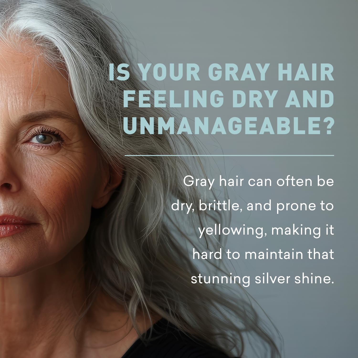 Just Nutritive Gray Hair Conditioner & Leave-In Conditioner 16 oz Duo – Moisturizing & Hydrating for Gray Hair with Natural Ingredients | Perfect for Dry, Damaged Hair at Home or Salon