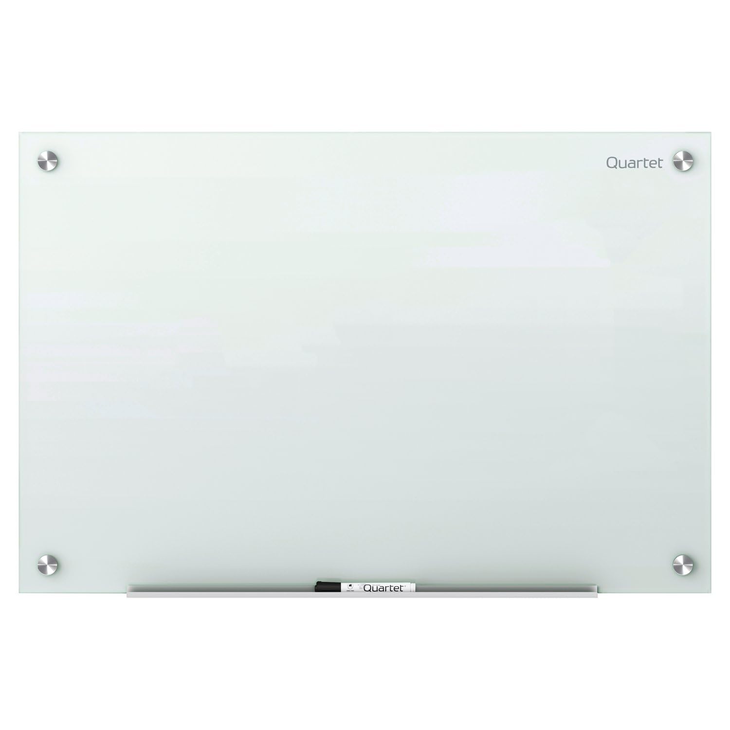 Quartet Magnetic Glass Dry Erase Whiteboard 36x24 Inches - Frameless Infinity Mounting, Premium White Surface (G3624W) - Perfect for Office Meetings, Classroom Teaching & Home Organization