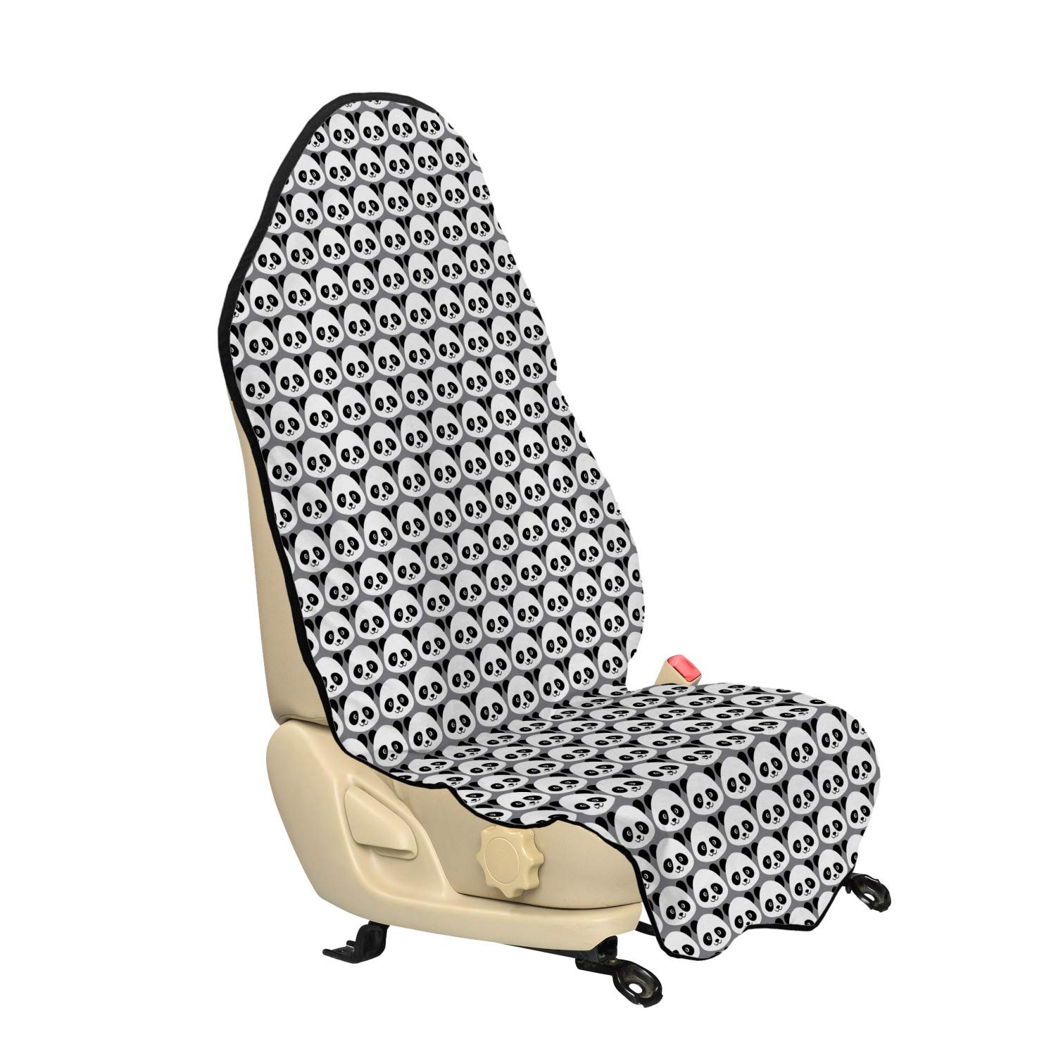 Ambesonne Panda Car Seat Hoodie - Universal Non-Slip Car Seat Cover Protector (30