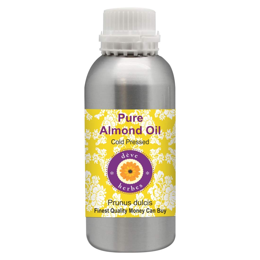 Pure Cold Pressed Almond Oil (Prunus dulcis) - 42 oz (1250ml) for Skin, Hair & Massage - 100% Natural Unrefined Sweet Almond Oil - Perfect for Aromatherapy, DIY Beauty & Cooking