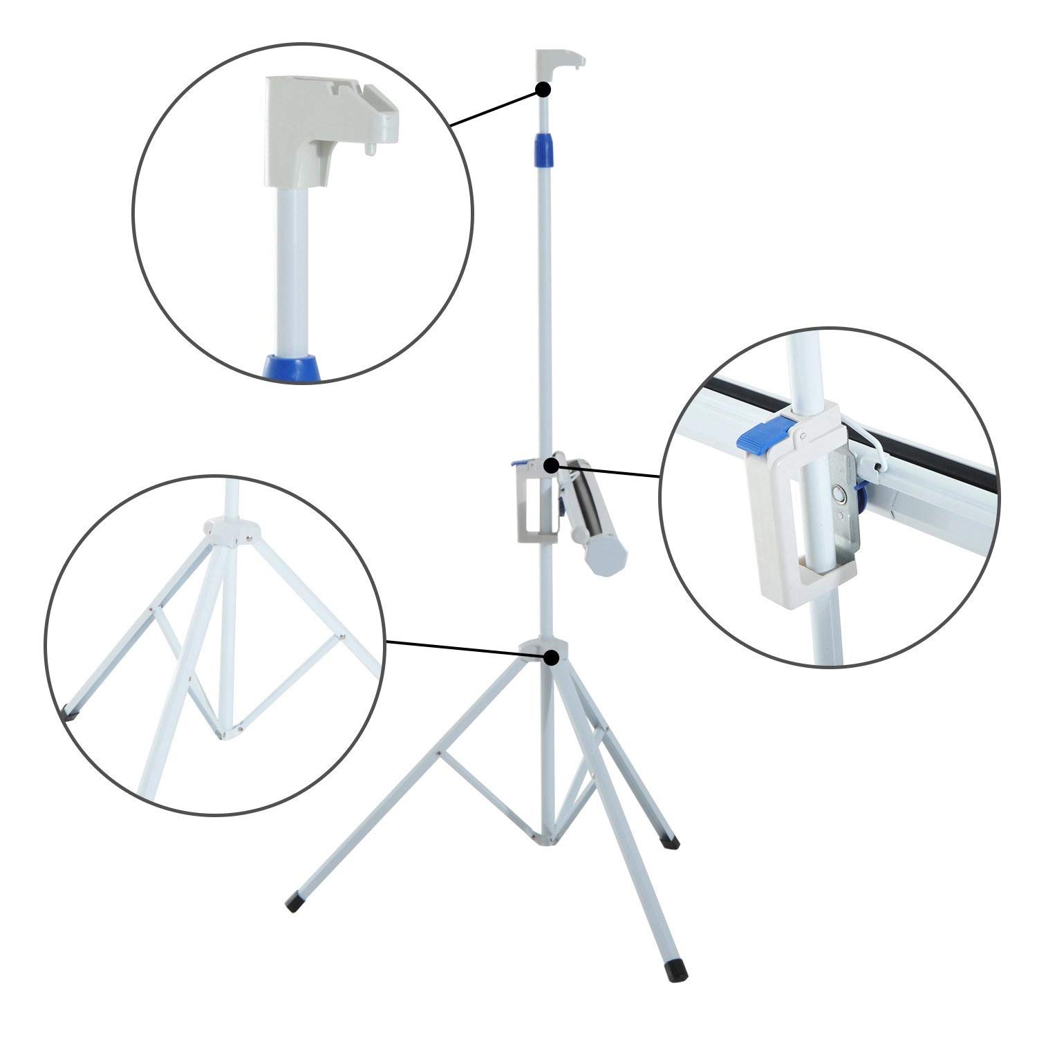 Vivider 100 Inch Projection Screen with Adjustable Tripod Stand - 16:9 HD 4K 3D Compatible for Indoor & Outdoor Use - Perfect for Home Theater, Office Presentations, Movie Nights, and Backyard Projections