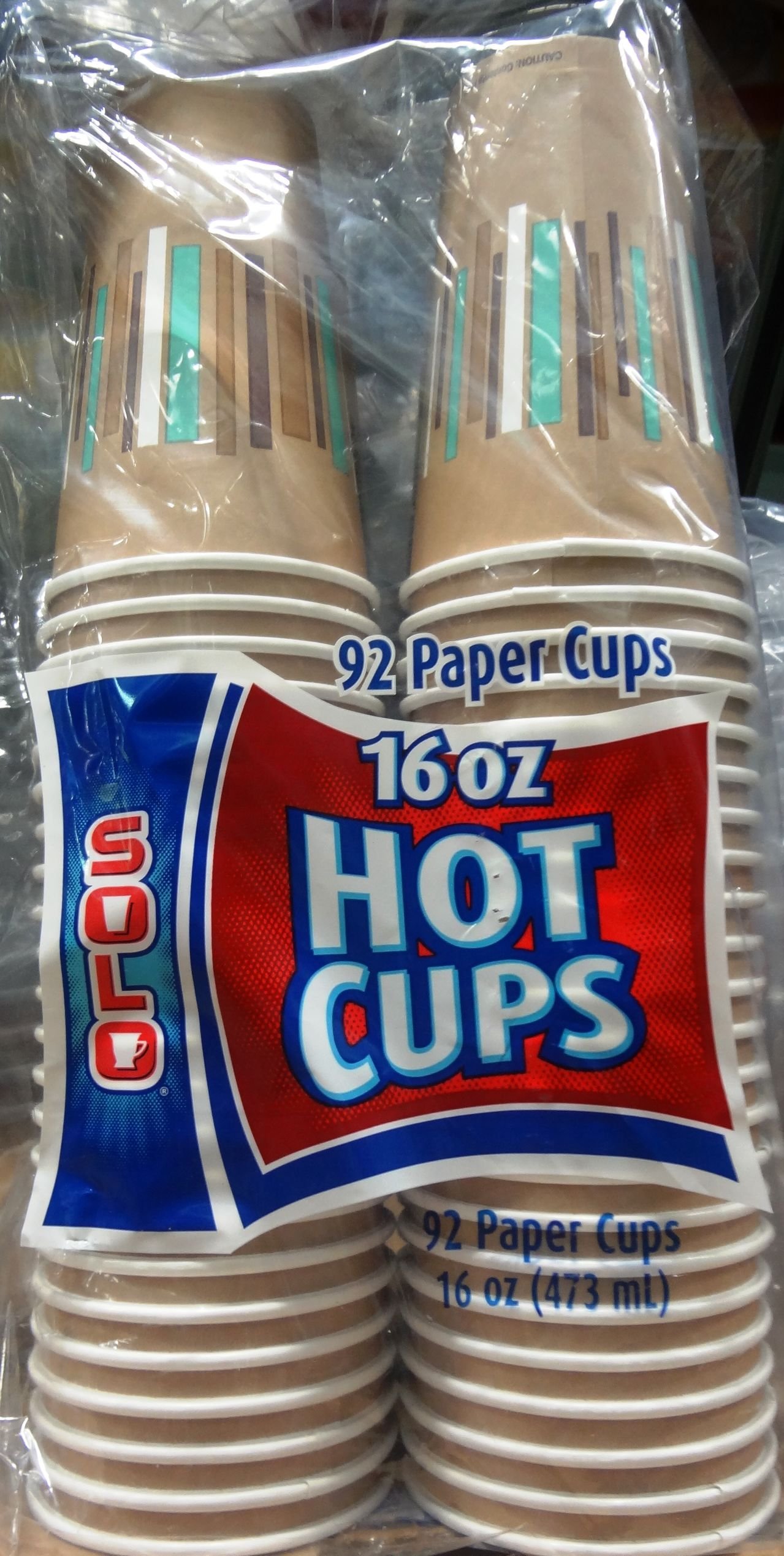 Solo 92 CT 16 OZ Disposable Hot Paper Cups for Coffee, Tea & Hot Beverages - Perfect for Offices, Cafes & Home Use