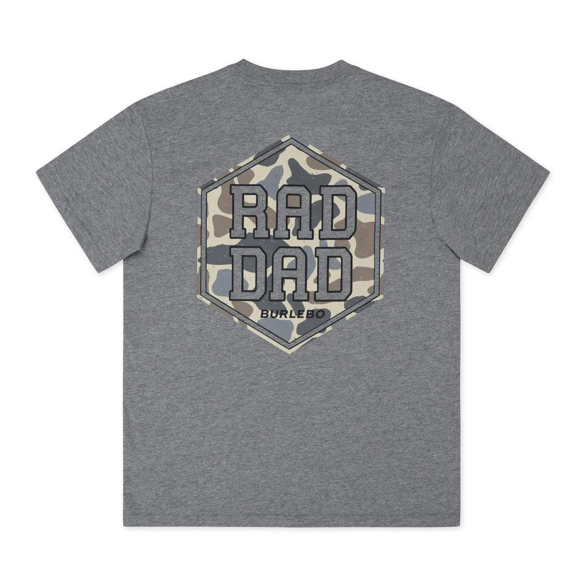 Burlebo Rad Dad Deer Camo T-Shirt - Funny Hunting Graphic Tee for Outdoorsmen & Fathers - Perfect for Camping, Hunting Trips & Father's Day Gifts