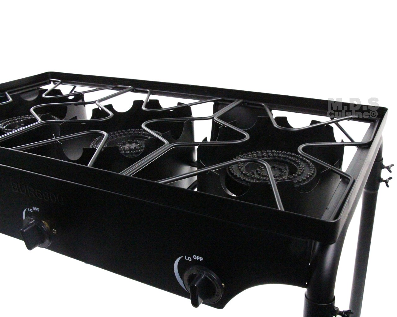 Heavy Duty Triple Burner Propane Gas Stove - Outdoor Camping & BBQ Grill Griddle for Backpacking, Tailgating, Picnics & RV Cooking