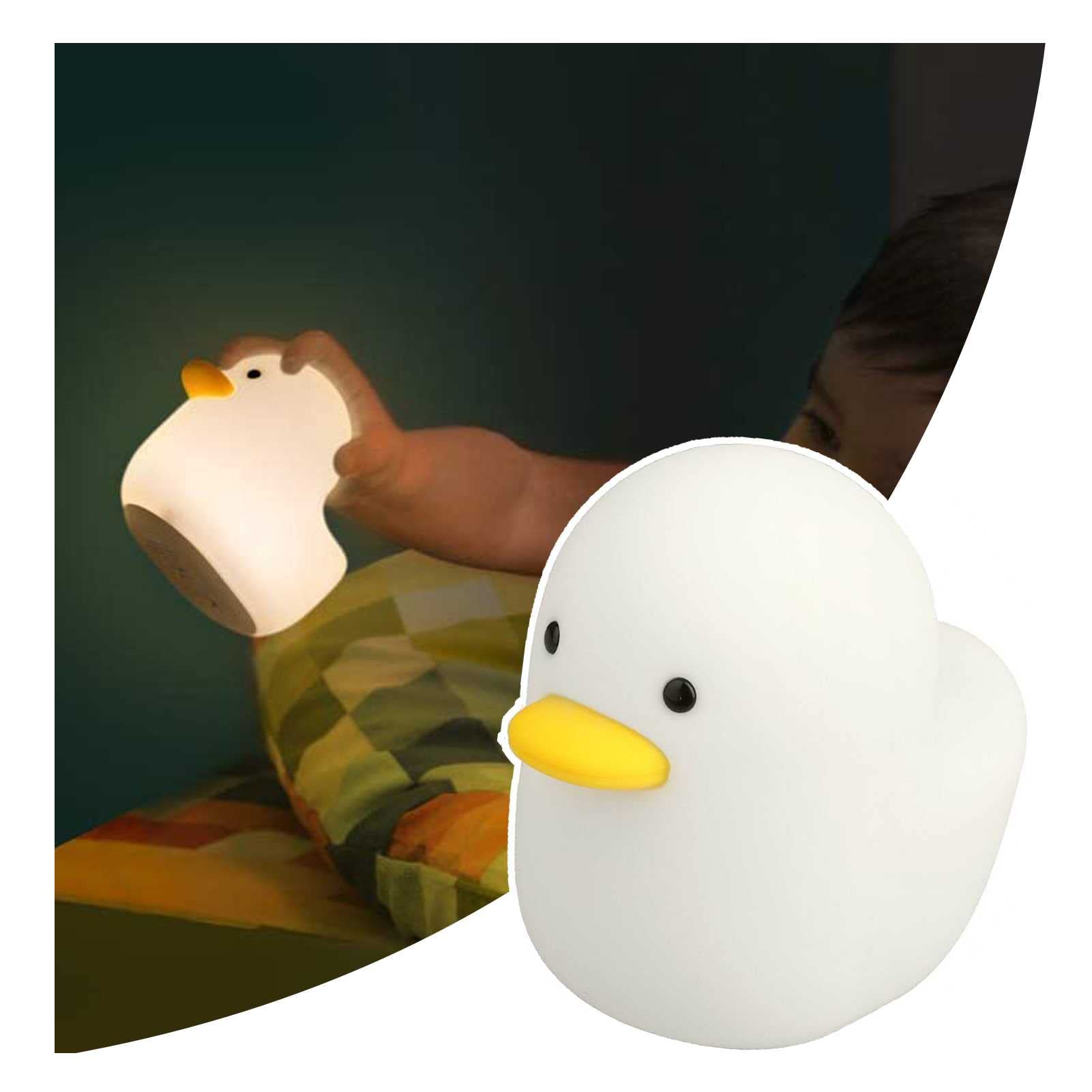 **DAIKAJIE Cute Duck LED Night Light for Kids - Touch Sensor Nursery Light, Soft Eye-Caring Sleep Aid for Babies, Women & Teens - Perfect for Bedrooms, Nurseries & Breastfeeding**