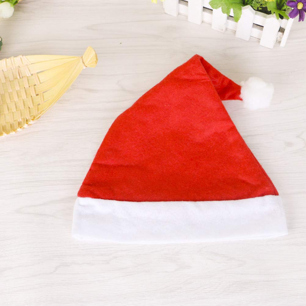 12 Pack Novelty Christmas Santa Hats for Kids - Long Red Santa Hat with White Fur Trim, Bulk Holiday Party Hats for Christmas Celebrations, School Plays, Family Gatherings & Festive Photo Shoots