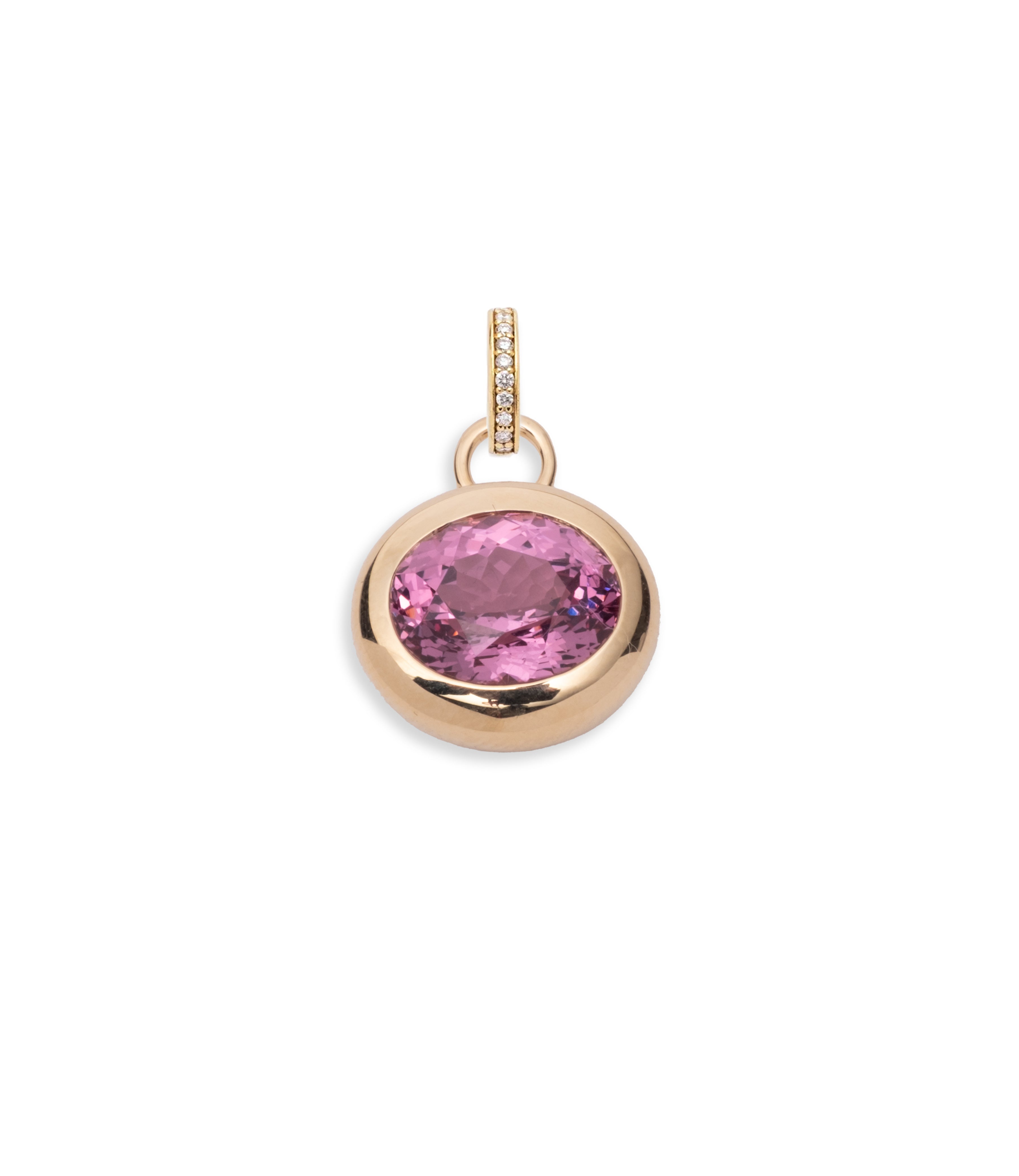 4.04ct Oval Cut Unique Spinel Gemstone Pendant in 14K Yellow Gold with Annex Link Chain - Elegant Jewelry for Weddings, Parties & Special Occasions