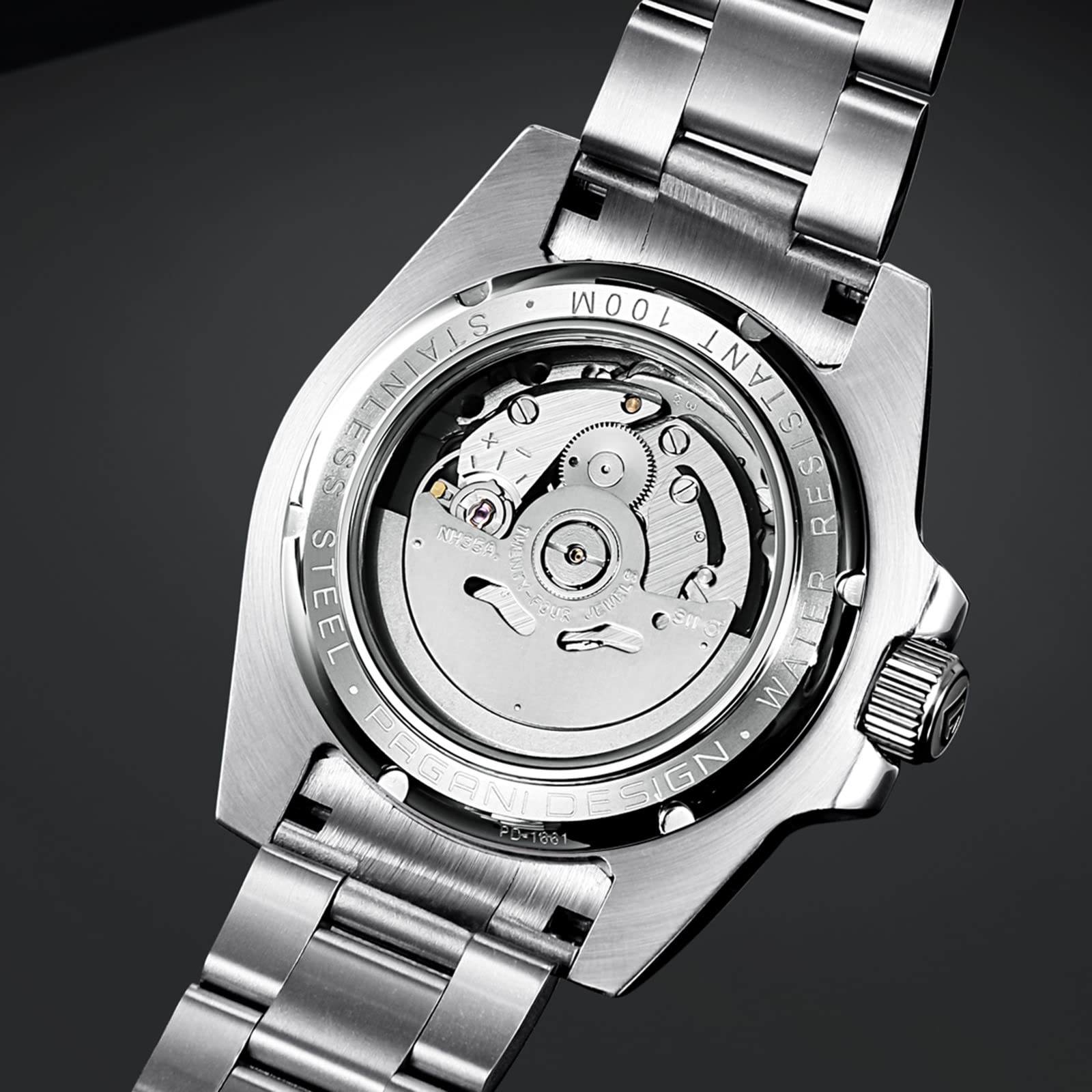 Pagani Design Men's Automatic Watch with Japanese Movement - Stainless Steel Waterproof Luminous Calendar Watch for Business, Casual & Outdoor Activities