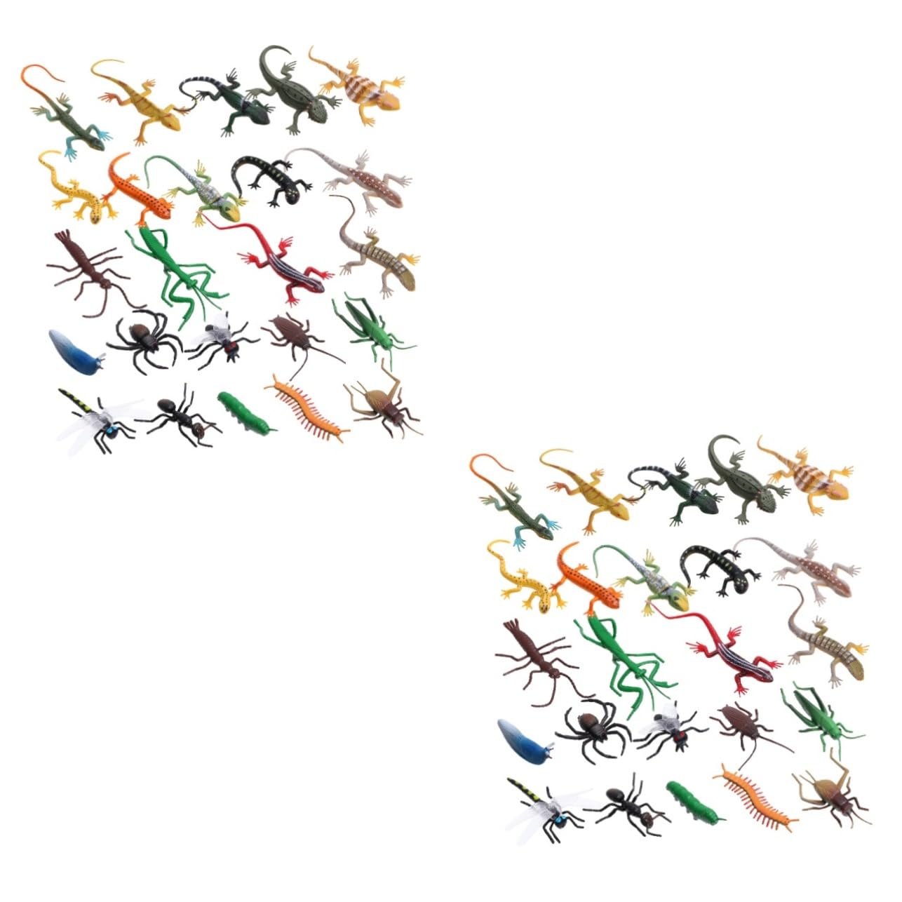 48 Pcs Realistic Plastic Lizard Toys for Kids - Fake Reptile & Spider Figures for Role Play, Educational Toys, Prank Gifts - Perfect for Halloween, Science Projects, and Outdoor Exploration