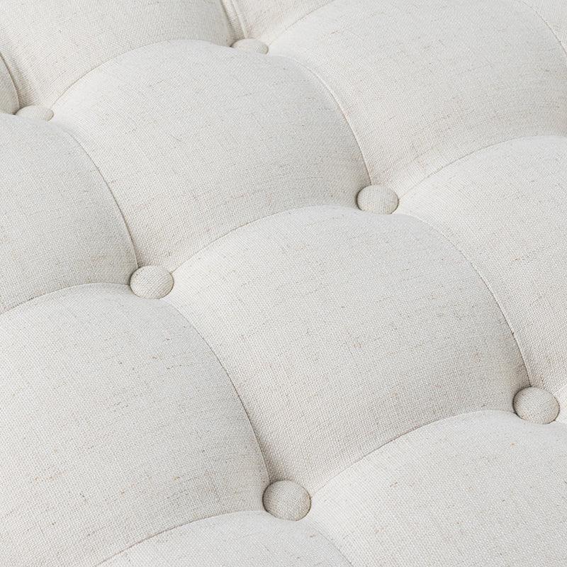Danilynn Tufted Round Cocktail Ottoman Coffee Table - Stylish Footrest & Side Table for Living Room, Bedroom & Lounge Areas